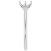 Solitaire Engagement Ring Mounting in 10 Karat White Gold for Round Stone, 2.14 grams