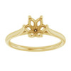 Solitaire Engagement Ring Mounting in 18 Karat Yellow Gold for Round Stone, 2.99 grams