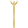 Solitaire Engagement Ring Mounting in 18 Karat Yellow Gold for Round Stone, 2.99 grams