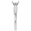 Solitaire Engagement Ring Mounting in 10 Karat White Gold for Round Stone, 3.14 grams