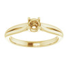 Solitaire Engagement Ring Mounting in 18 Karat Yellow Gold for Round Stone, 3.8 grams