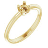 Solitaire Ring Mounting in 10 Karat Yellow Gold for Round Stone, 2.35 grams.