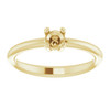 Solitaire Ring Mounting in 10 Karat Yellow Gold for Round Stone, 2.35 grams.