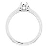 Solitaire Engagement Ring Mounting in 14 Karat White Gold for Round Stone, 3.88 grams