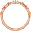 Family Stackable Ring Mounting in 10 Karat Rose Gold for Round Stone, 2.06 grams