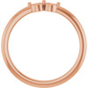 Family Ring Mounting in 10 Karat Rose Gold for Round Stone, 1.97 grams