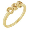 Family Bezel Set Ring Mounting in 10 Karat Yellow Gold for Round Stone, 2.58 grams