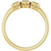 Family Bezel Set Ring Mounting in 10 Karat Yellow Gold for Round Stone, 2.58 grams