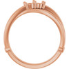 Family Ring Mounting in 18 Karat Rose Gold for Round Stone, 5.6 grams