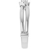 Family Ring Mounting in 18 Karat White Gold for Round Stone, 5.64 grams