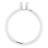 Solitaire Engagement Ring Mounting in 10 Karat White Gold for Round Stone, 2.5 grams