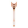 Accented Ring Mounting in 18 Karat Rose Gold for Round Stone, 4.46 grams