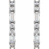 Natural Diamond Earrings in Platinum 1/5 Carat Diamond Earrings .