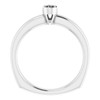 Bezel Set Solitaire Ring Mounting in Sterling Silver for Oval Stone, 4.07 grams