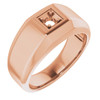 Solitaire Ring Mounting in 14 Karat Rose Gold for Round Stone, 11.69 grams
