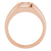 Solitaire Ring Mounting in 14 Karat Rose Gold for Round Stone, 11.69 grams