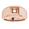 Solitaire Ring Mounting in 14 Karat Rose Gold for Round Stone, 11.69 grams