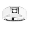 Solitaire Ring Mounting in 10 Karat White Gold for Round Stone, 9.86 grams