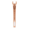 Accented Engagement Ring Mounting in 14 Karat Rose Gold for Round Stone, 3.28 grams