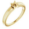 Accented Engagement Ring Mounting in 10 Karat Yellow Gold for Round Stone, 3.43 grams