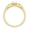 Solitaire Ring Mounting in 14 Karat Yellow Gold for Round Stone, 4.14 grams