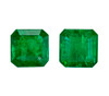 0.95 Carats Pair of Emerald Gems, Octagon Cut, 4.5 mm