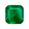 1.44 Carat Vivid Green Emerald Gemstone, Octagon Cut 6.5 x 6.4 mm