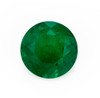 0.73 Carat Fine Green Emerald Gem, Round Shape, 6 mm