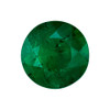 1.62 Carat Vivid Green Emerald Gemstone, Round Cut, 8 mm