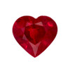 1.52 Carat, Fine Ruby Gem, Heart Cut, 7 x 6.5 mm