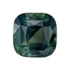 1.78 Carat Teal Colored Sapphire Gemstone, Cushion Cut, 6.3 x 6.1 mm