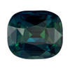4.52 Carat Teal Colored Sapphire Gemstone, Cushion Cut, 9.7 x 8.5 mm