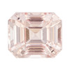 3.04 Carat Octagon Cut Loose Peach Sapphire Gem, 8.2 x 6.9 mm