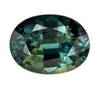 1.56 Carat Teal Colored Sapphire Gemstone, Oval Cut, 8 x 6 mm