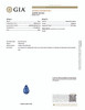 3.69 Carat Royal Blue Sapphire Gem in Pear Shape, GIA Cert, 12.35 x 7.69 x 5.51 mm