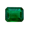 0.49 Carat Fine Green Emerald Gemstone in Octagon Cut, 5.9 x 4.7 mm