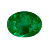 0.96 Carat Fine Green Emerald Gem, Oval Shape, 7.7 x 5.8 mm