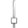 Accented Bar Slide Pendant Mounting in Sterling Silver for Square Stone, 0.65 grams