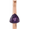 Bar Pendant Mounting in 10 Karat Rose Gold for Trillion Stone, 0.47 grams