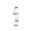 Emerald Bar Slide Pendant Mounting in Sterling Silver for Emerald cut Stone, 0.46 grams