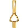 Bar Pendant Mounting in 10 Karat Yellow Gold for Trillion Stone, 0.47 grams