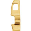 Bar Pendant Mounting in 10 Karat Yellow Gold for Trillion Stone, 0.47 grams