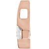 Accented Bar Slide Pendant Mounting in 10 Karat Rose Gold for Triangle Stone, 0.5 grams