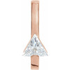 Accented Bar Slide Pendant Mounting in 18 Karat Rose Gold for Triangle Stone, 0.68 grams