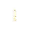 Accented Bar Slide Pendant Mounting in 18 Karat White Gold for Trillion Stone, 1.28 grams
