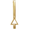 Bar Pendant Mounting in 10 Karat Yellow Gold for Triangle Stone, 0.91 grams