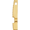 Bar Slide Pendant Mounting in 10 Karat Yellow Gold for Oval Stone, 1.95 grams
