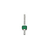 Accented Bar Slide Pendant Mounting in Sterling Silver for Emerald cut Stone, 1.84 grams