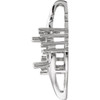 Oval Accented Slide Pendant Mounting in Sterling Silver for Oval Stone, 1.2 grams