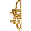 Oval Accented Slide Pendant Mounting in 18 Karat Yellow Gold for Oval Stone, 2.64 grams